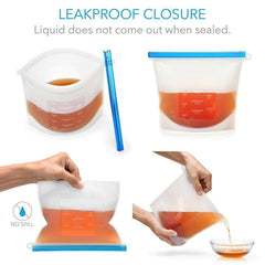 Reusable Silicone Food Bags ( Set of 4 )