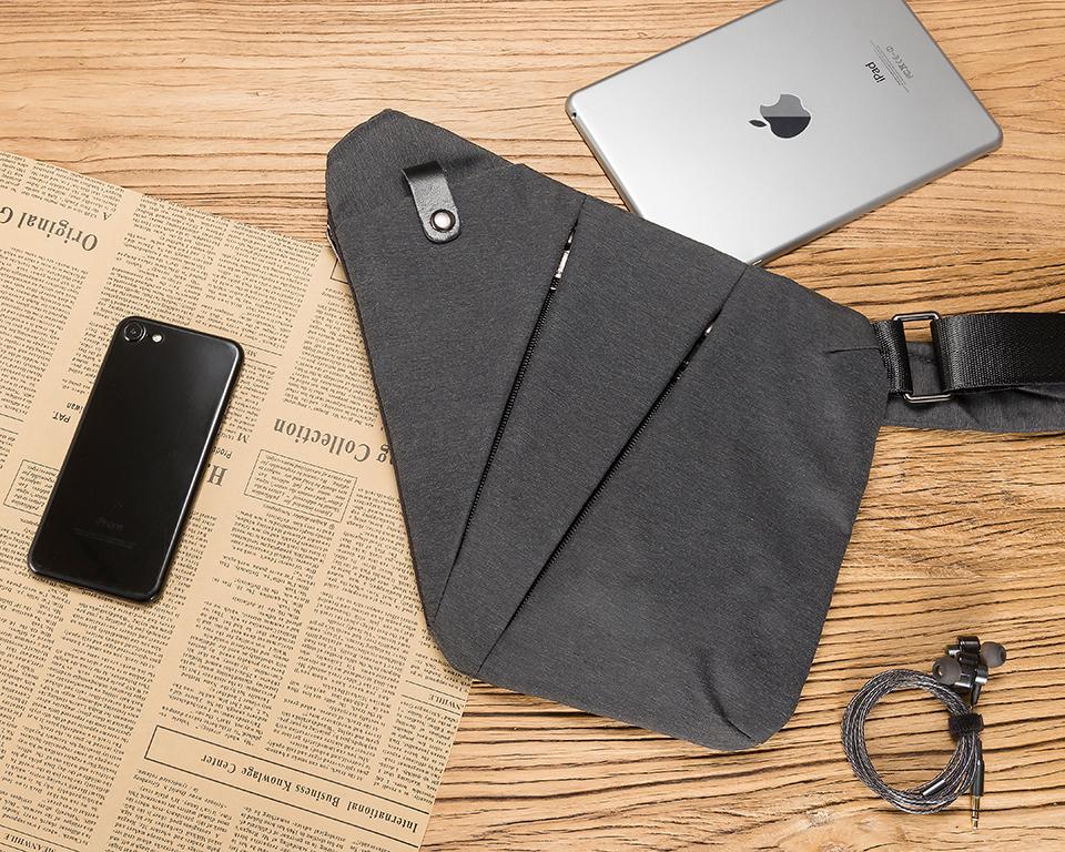 Multi Pocket Messenger Bag - Ultra Lightweight Sling Backpack